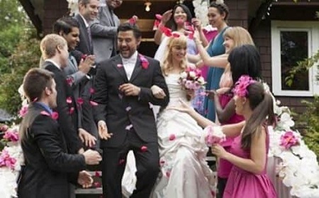  Steve Bacic and His Wife, Carolin Bacic During Their Wedding Ceremony